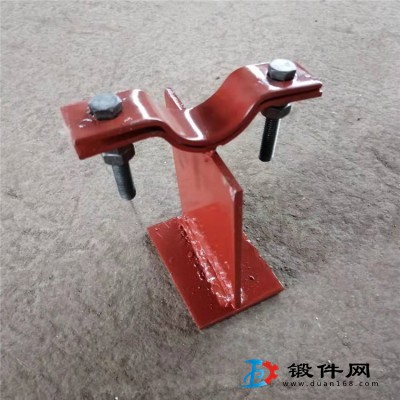 河北萬(wàn)信長(zhǎng)輸?shù)湍芎墓芡? 單管夾蛭石隔熱管托 雙螺栓管夾